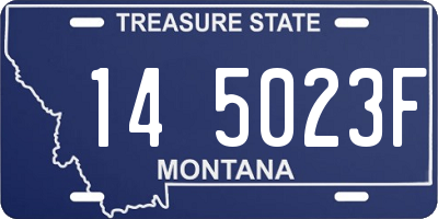 MT license plate 145023F