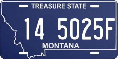 MT license plate 145025F