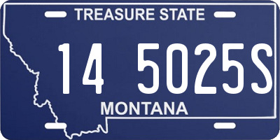 MT license plate 145025S