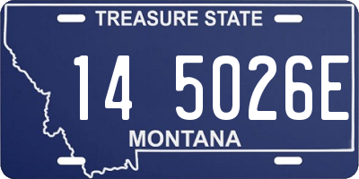 MT license plate 145026E