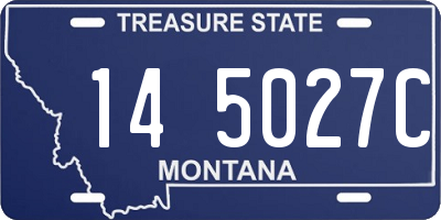 MT license plate 145027C