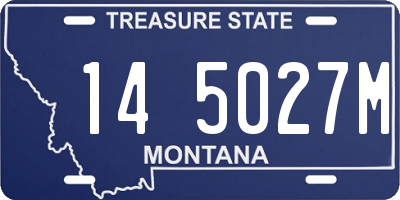 MT license plate 145027M