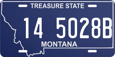 MT license plate 145028B