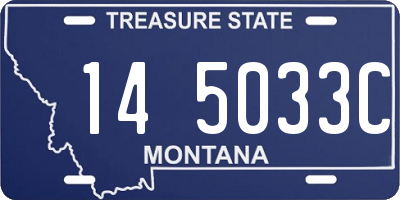 MT license plate 145033C