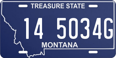 MT license plate 145034G