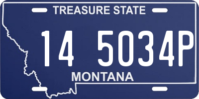 MT license plate 145034P