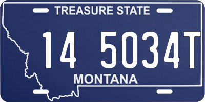 MT license plate 145034T