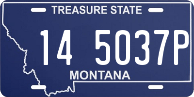 MT license plate 145037P