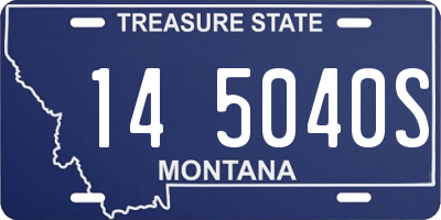 MT license plate 145040S