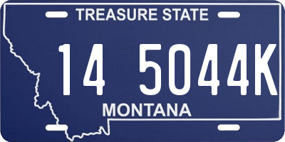 MT license plate 145044K