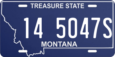 MT license plate 145047S