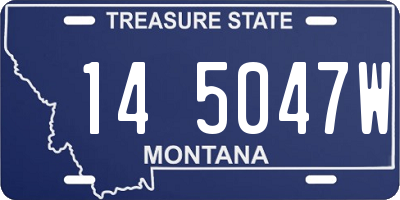 MT license plate 145047W