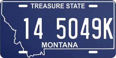 MT license plate 145049K