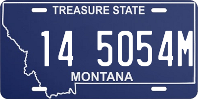 MT license plate 145054M