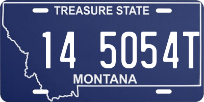 MT license plate 145054T