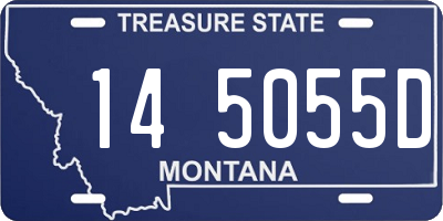MT license plate 145055D