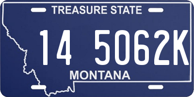 MT license plate 145062K