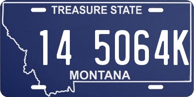 MT license plate 145064K