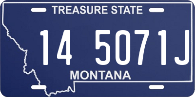 MT license plate 145071J