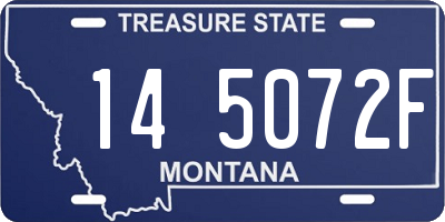 MT license plate 145072F