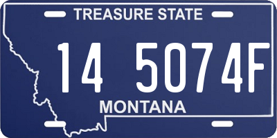 MT license plate 145074F
