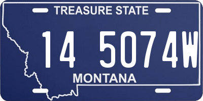 MT license plate 145074W