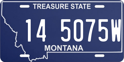 MT license plate 145075W