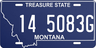 MT license plate 145083G