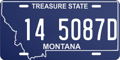 MT license plate 145087D