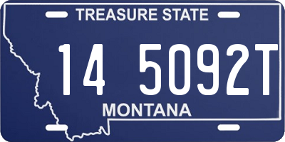 MT license plate 145092T