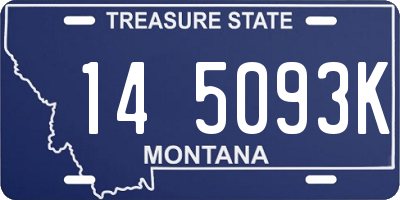MT license plate 145093K