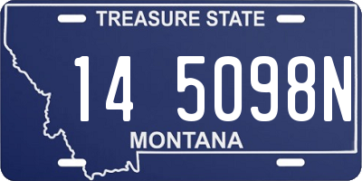 MT license plate 145098N