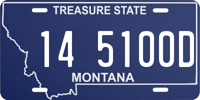 MT license plate 145100D