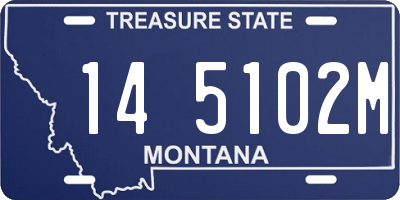 MT license plate 145102M