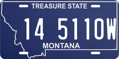 MT license plate 145110W