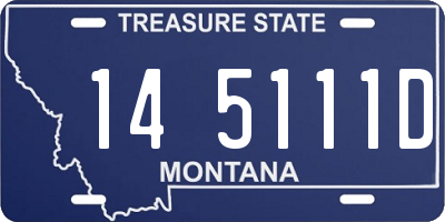 MT license plate 145111D