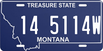 MT license plate 145114W