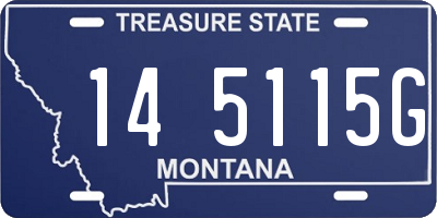 MT license plate 145115G