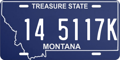 MT license plate 145117K