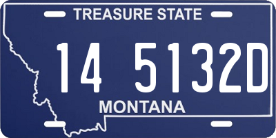 MT license plate 145132D