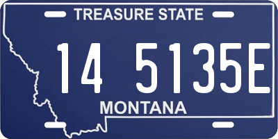 MT license plate 145135E
