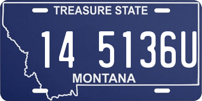 MT license plate 145136U