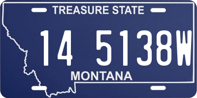MT license plate 145138W