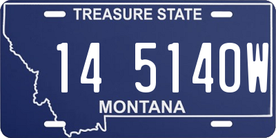 MT license plate 145140W