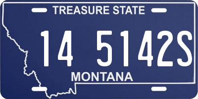 MT license plate 145142S