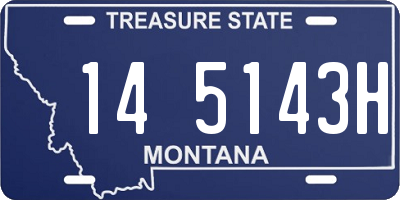 MT license plate 145143H