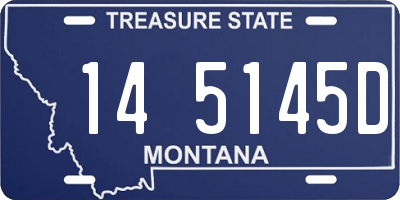 MT license plate 145145D