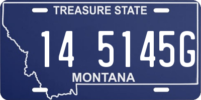 MT license plate 145145G