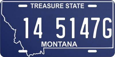 MT license plate 145147G