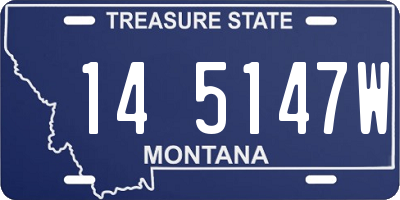MT license plate 145147W